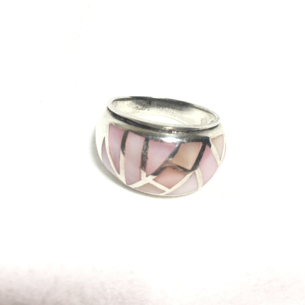 Vintage 90s Shell Inlay Ring